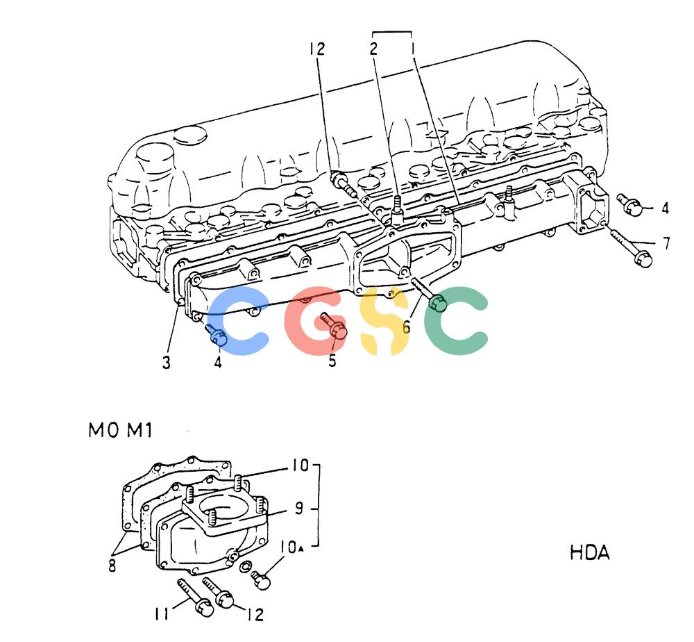 神钢零件查询(6D16-T) - MITSUBISHI DIESEL ENGINE - K907 & MD180LC (1/87-12/06) (01-022) - INLET MANIFOLD Kobelco