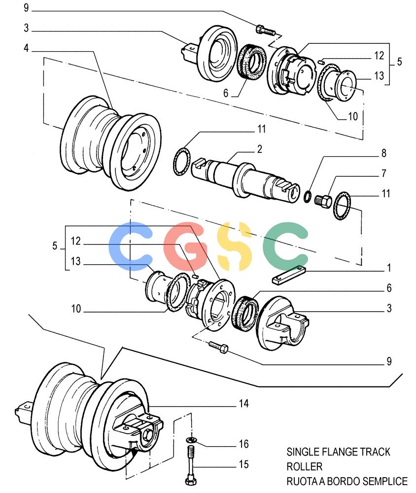 纽荷兰零件查询(FD175) - CRAWLER DOZER (N.A. VERSION)(S/N 061640 & AFTER) (1/93-) (2.345[01]) - TRACK ROLLERS New Holland Constructuion