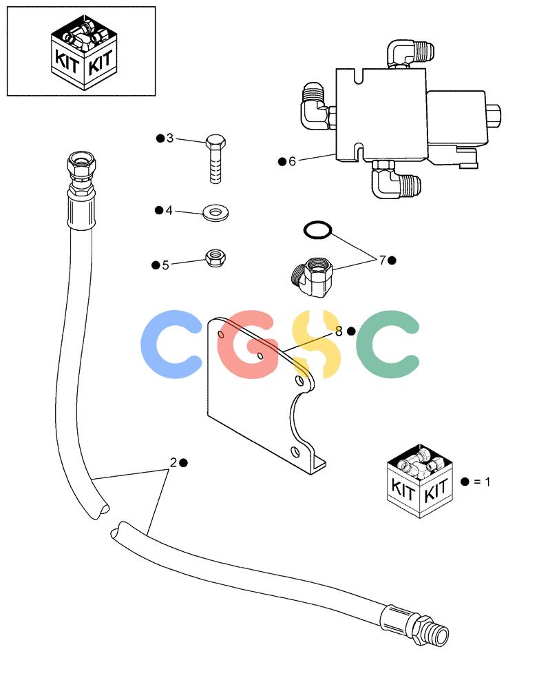 凯斯零件查询(RBX453) - CASE IH ROUND BALER (9/05-12/06) (18.97) - SPLITTER VALVE KIT Case Agriculture