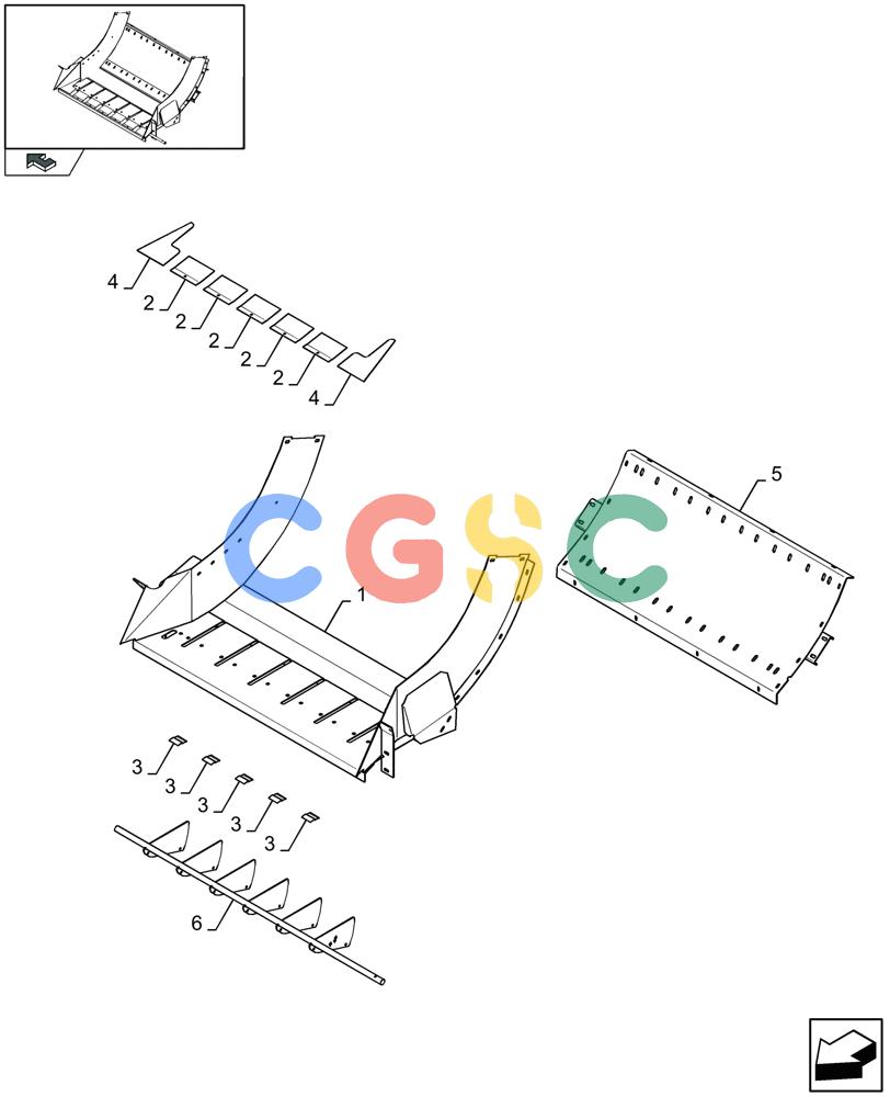 凯斯零件查询(LB433R) - BIG RECTANGULAR BALER 'ROTOR CUTTER' (9/08-12/12) (13.42[01]) - ROTOR CUTTER, FLOOR KIT Case Agriculture