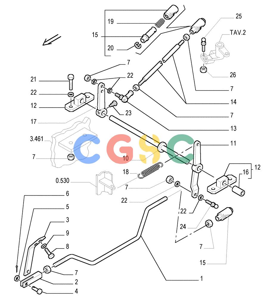 纽荷兰零件查询(FL145) - CRAWLER LOADER (N.A. VERSION) (11/98-) (0.520[03]) - ACCELERATOR CONTROLS New Holland Constructuion