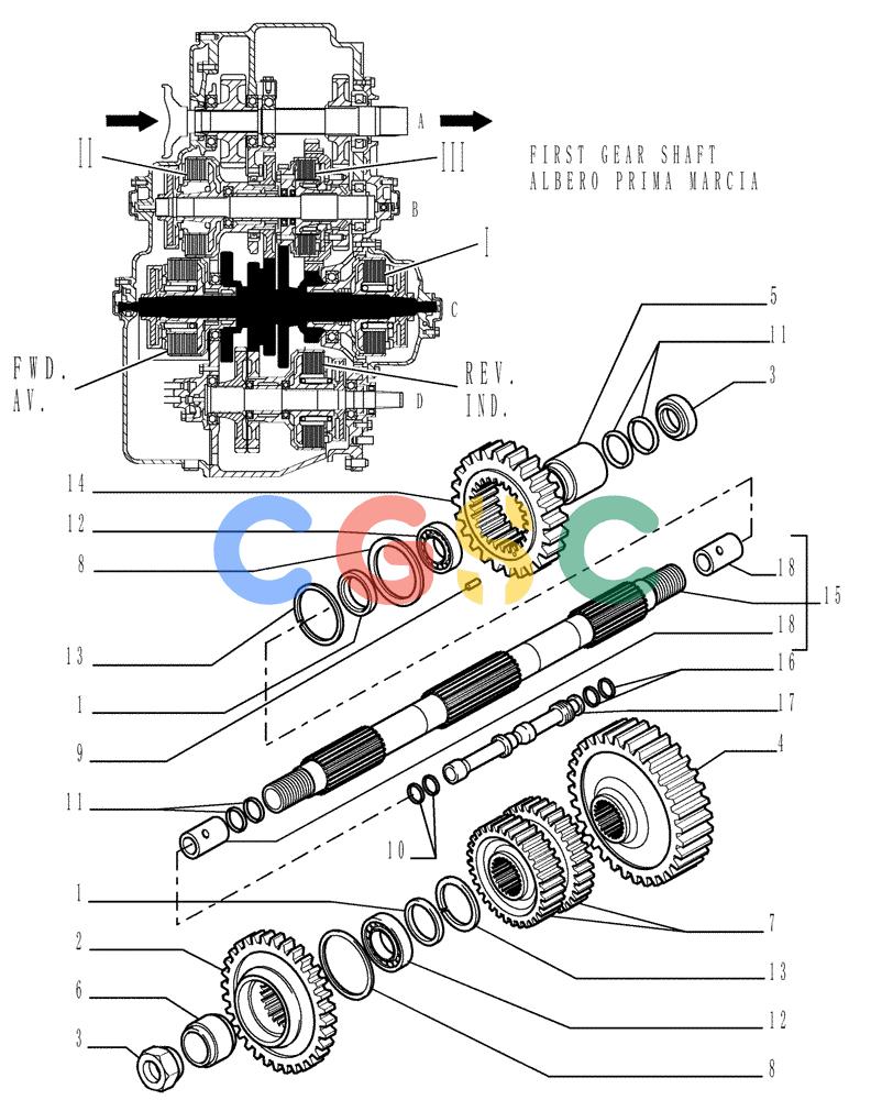 纽荷兰零件查询(DC150LT) - CRAWLER DOZER (6/00-) (1.211[17]) - TRANSMISSION - COMPONENTS New Holland Constructuion