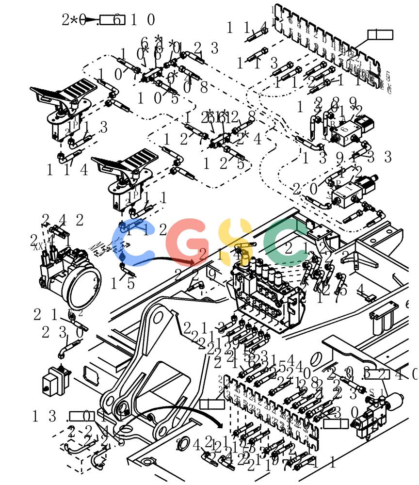 纽荷兰零件查询(EC270) - CRAWLER EXCAVATOR (7/00-) (20.641[001]) - HYDRAULIC SYSTEM CASCADE MOUNTING PARTS (S/N 727002-727022) New Holland Constructuion