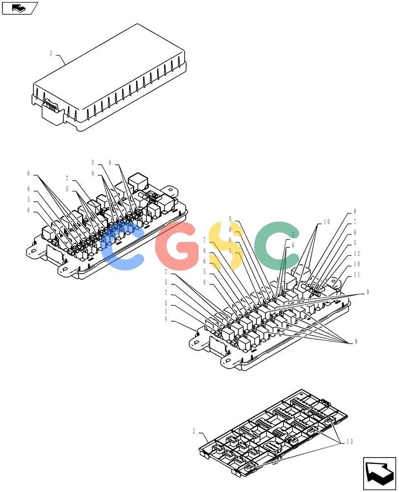 纽荷兰零件查询(E135BSRLC) - CRAWLER EXCAVATOR ASN YH06-08001 (01-054[03]) - CONTROLLER INSTALLATION New Holland Constructuion