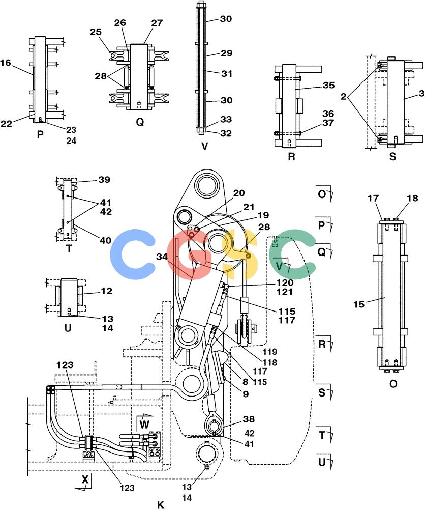 纽荷兰零件查询(E805) - CRAWLER EXCAVATOR (1/05-) (08-077-10[01]) - COUNTERWEIGHT REMOVAL SYSTEM New Holland Constructuion