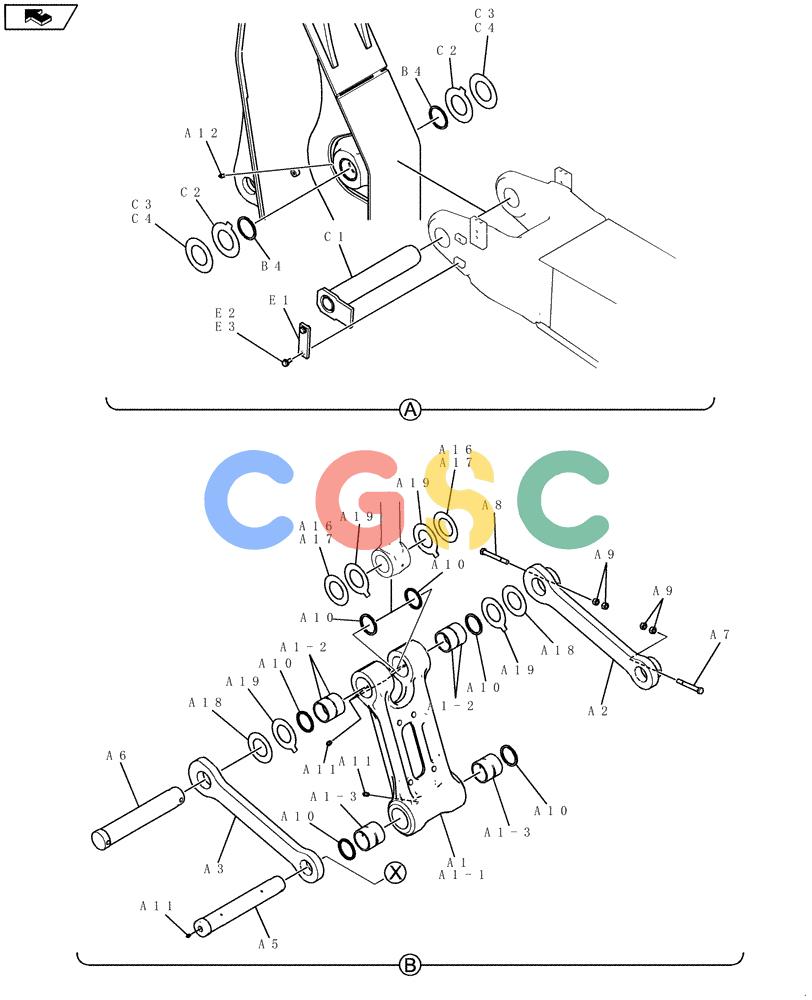 纽荷兰零件查询(E235BSR) - CRAWLER EXCAVATOR (5/07-) (2.008[02]) - DIPPER STICK (2,94M) New Holland Constructuion