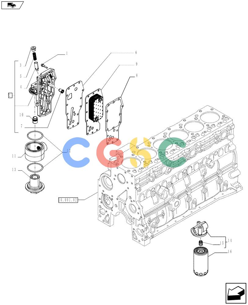 神钢零件查询(F4HFE613S A003) - ENGINE 504386128 - YN02P00090P1 (7/13-) (10.408.01) - HEAT EXCHANGER - ENGINE (504096820 - 5801440043) Kobelco
