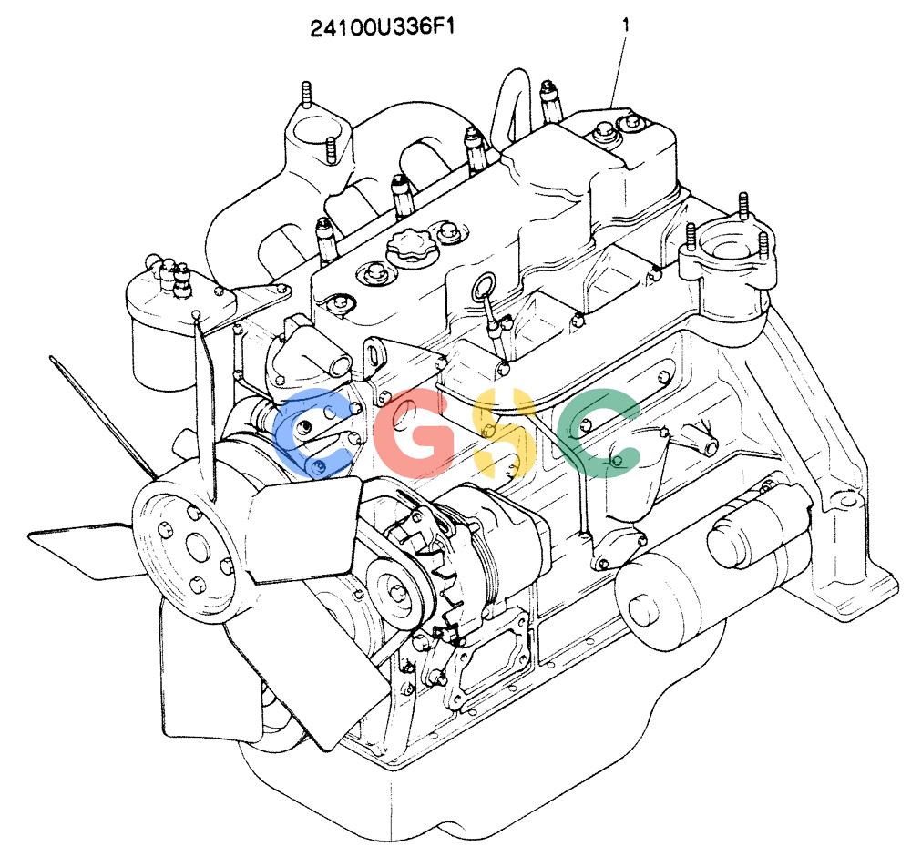 神钢零件查询(K904EL) - EXCAVATOR ASN LX1401 (1/86-12/03) (05-003) - ENGINE ASSY Kobelco