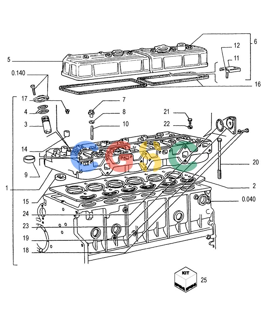 纽荷兰零件查询(FL175) - CRAWLER LOADER (N.A. VERSION) (6/92-) (0.060[01]) - CYLINDER HEAD New Holland Constructuion