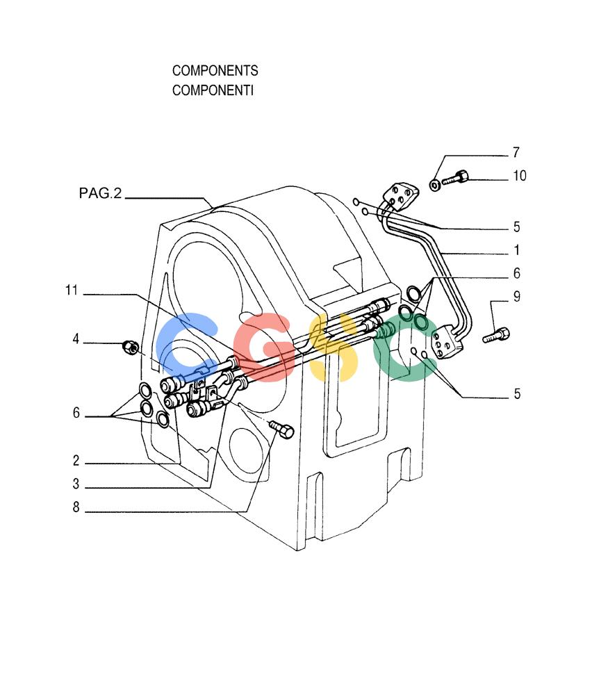 纽荷兰零件查询(FL175) - CRAWLER LOADER (N.A. VERSION) (6/92-) (1.211[08]) - TRANSMISSION - PIPING New Holland Constructuion