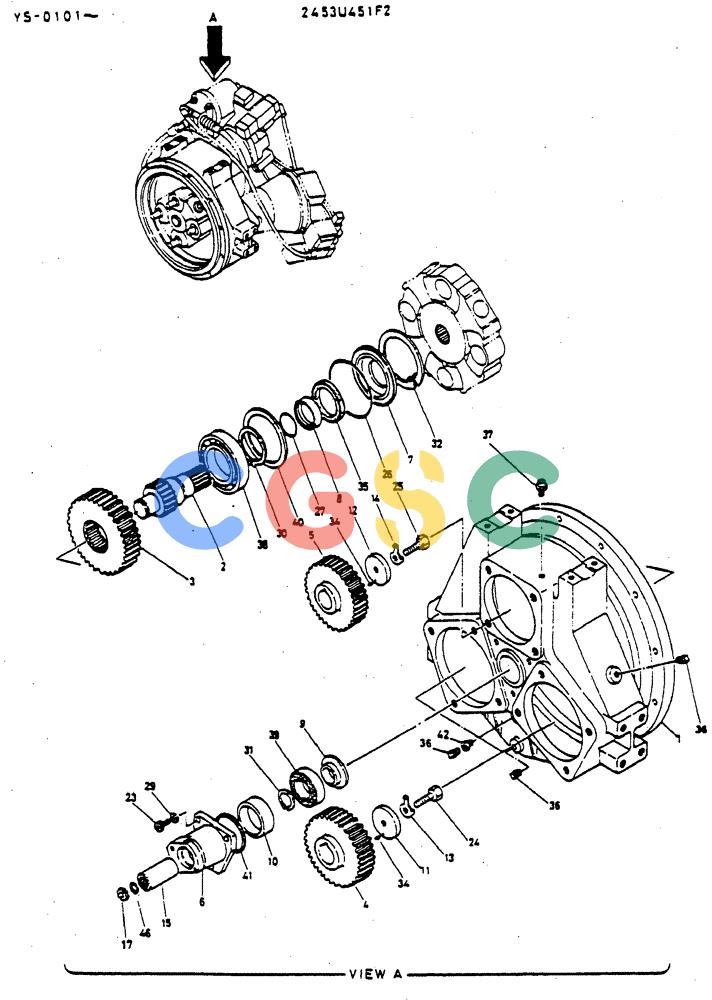 神钢零件查询(MD400LC) - EXCAVATOR BTW YS0101 - YS0200 (1/80-12/06) (05-005) - REDUCTION ASSY Kobelco