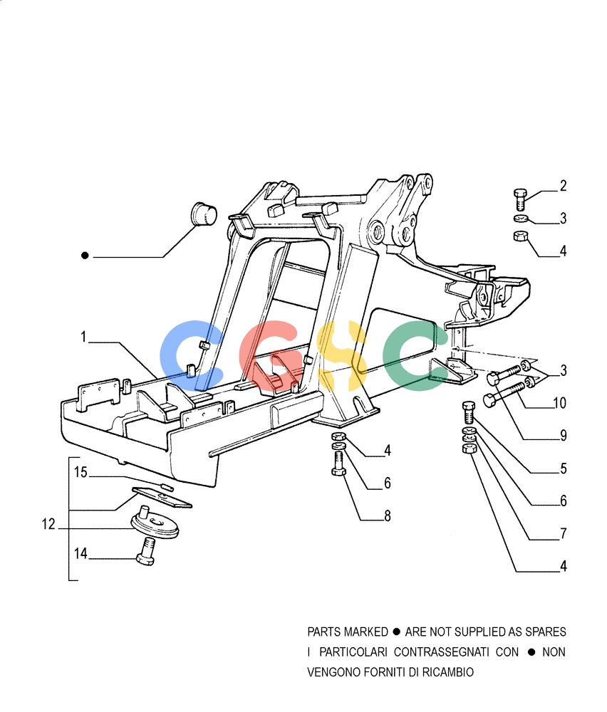 纽荷兰零件查询(FL175) - CRAWLER LOADER (N.A. VERSION) (6/92-) (3.461[01]) - MAIN FRAME New Holland Constructuion