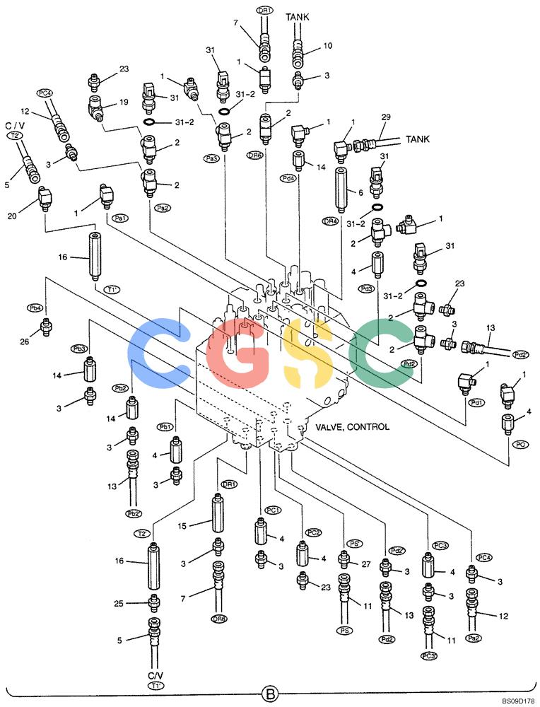 神钢零件查询(NIBBLER) - & BREAKER - SK70SR-1E SHORT RADIUS EXCAVATOR ASN YT02-04001 (4/03-12/04) (06-063[02]) - MAIN CONTROL LINES (BOOM), (YT06H00020F2 & YT06H00020F3), PAGE 2 OF 3 Kobelco