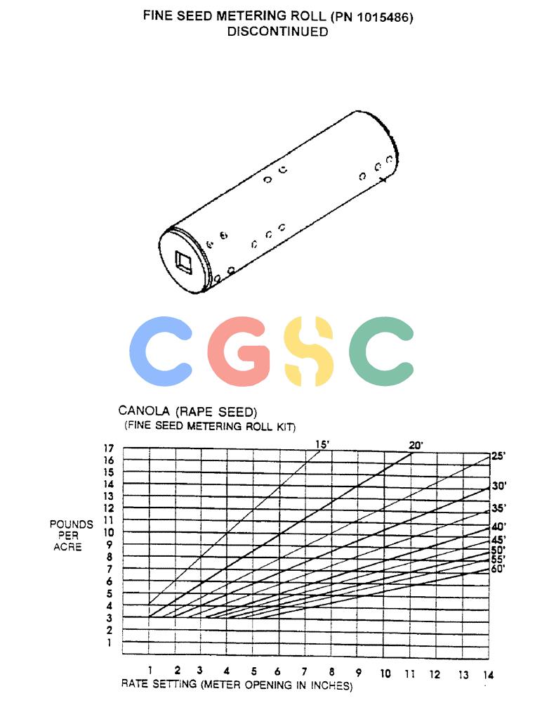 凯斯零件查询(2400) - CONCORD AIR SYSTEM (1/96-12/99) (D39) - FINE SEED METERING ROLL, PN 1015486, DISCONTINUED Case Agriculture