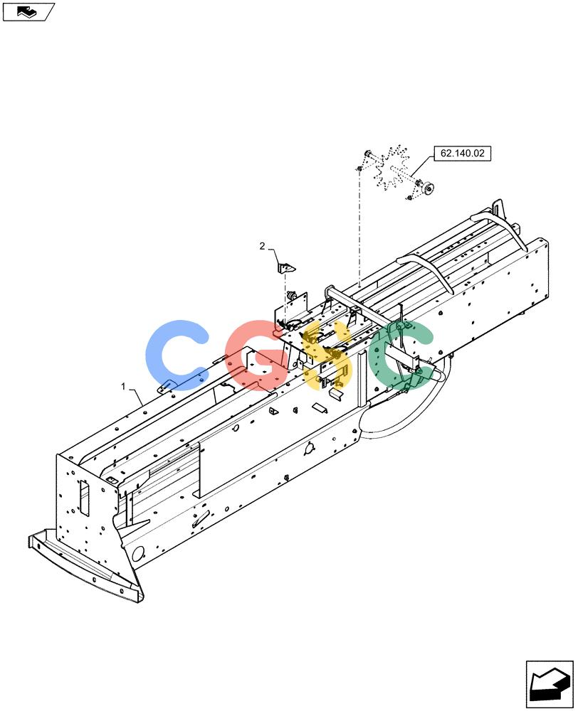 凯斯零件查询(SB541C) - SMALL SQUARE BALER (9/09-12/10) (39.100.01) - MAIN FRAME Case Agriculture