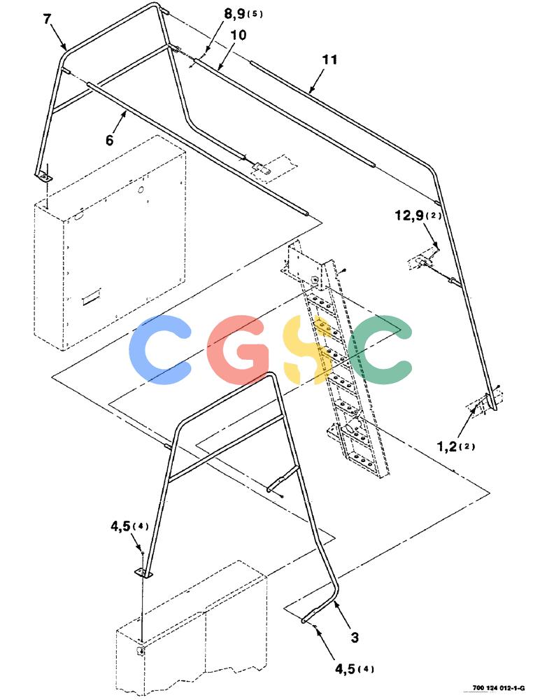 凯斯零件查询(8590) - CASE IH LARGE (4 X 4) RECTANGULAR BALER (NORTH AMERICA) (1/98-12/00) (07-22) - HAND RAIL ASSEMBLY Case Agriculture