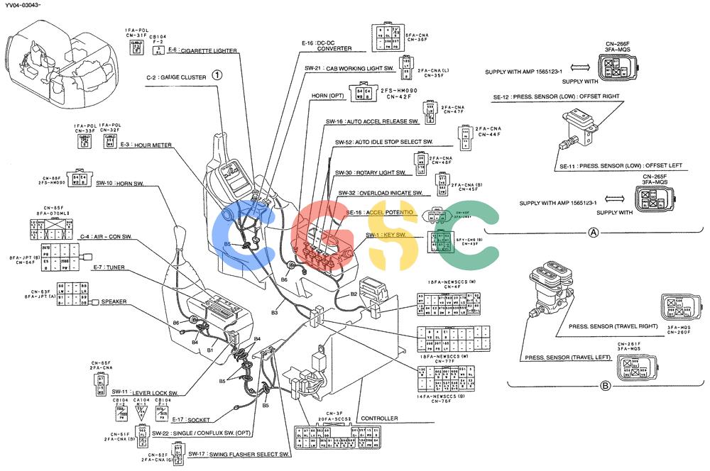 纽荷兰零件查询(E135SR) - CRAWLER EXCAVATOR ASN YY04-06254 (01-066[01]) - HARNESS ASSY New Holland Constructuion