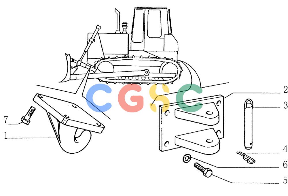 纽荷兰零件查询(FD145) - CRAWLER DOZER (N.A. VERSION) (10/98-) (4.556[01]) - TOW HOOK New Holland Constructuion