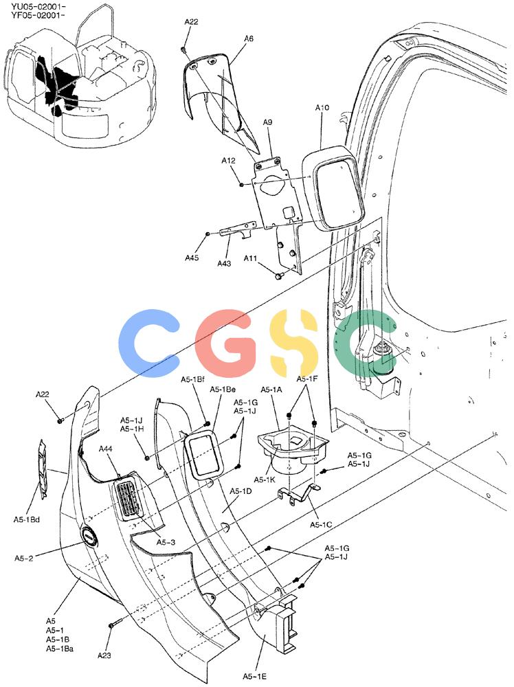 纽荷兰零件查询(E235BSRNLC) - CRAWLER EXCAVATOR ASN YU05-02001 (01-057[01]) - PANEL ASSY, INSTRUMENT New Holland Constructuion