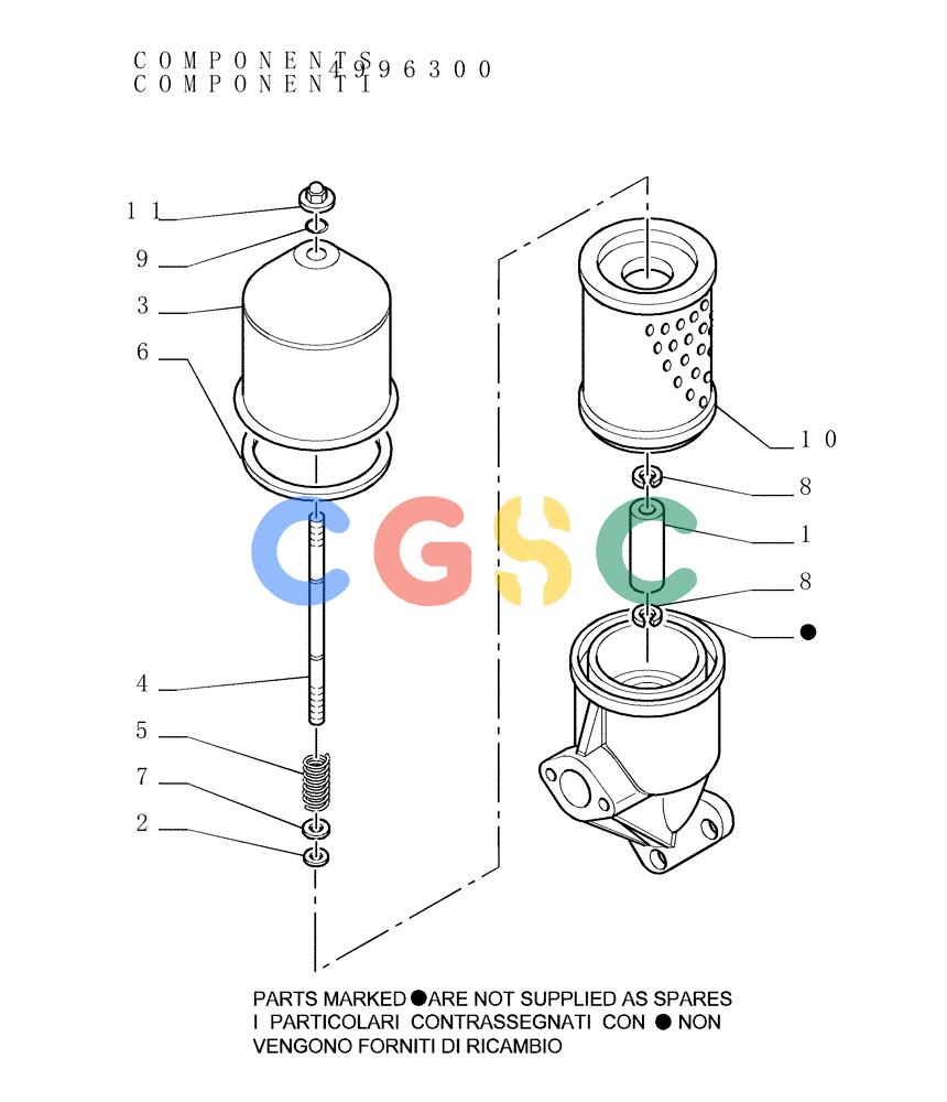 纽荷兰零件查询(DC180PS) - CRAWLER DOZER (11/00-) (1.211[13]) - TRANSMISSION - OIL FILTER New Holland Constructuion