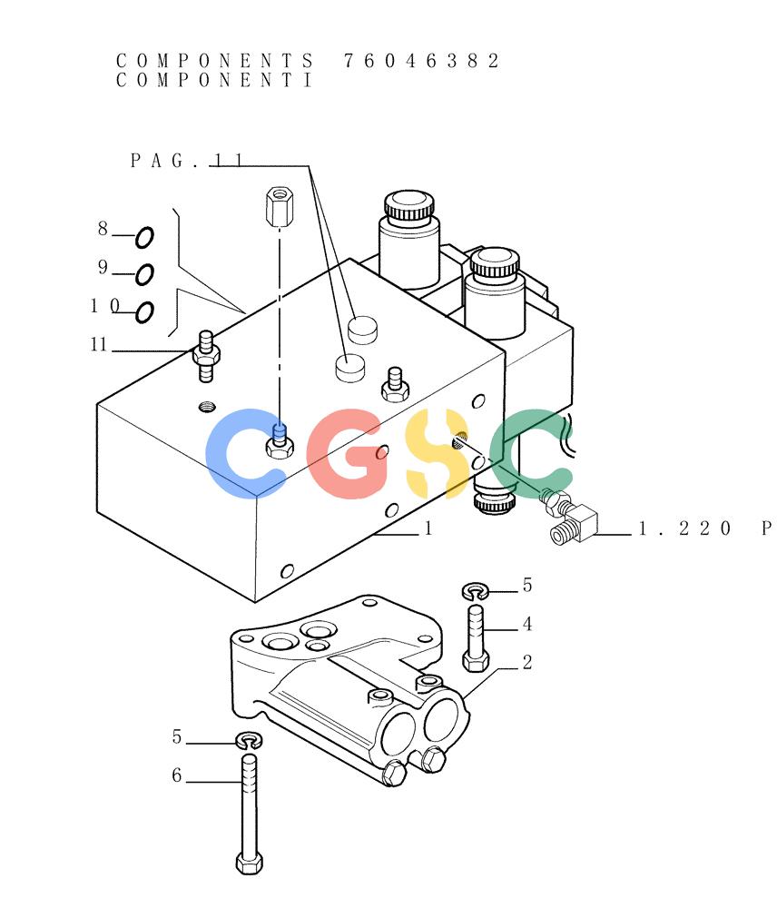纽荷兰零件查询(DC150PS) - CRAWLER DOZER (1.211[10]) - TRANSMISSION - CONTROL VALVE New Holland Constructuion