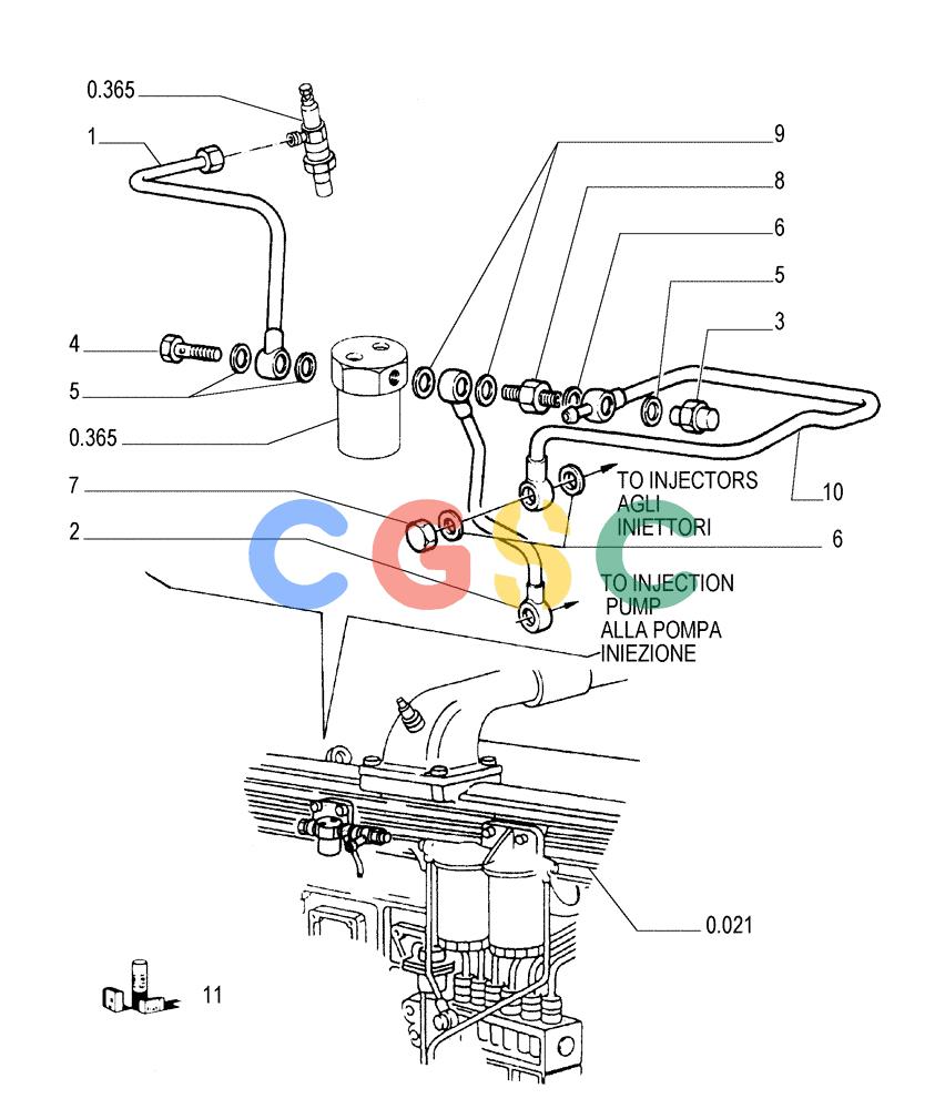 纽荷兰零件查询(FD175) - CRAWLER DOZER (N.A. VERSION)(S/N 061640 & AFTER) (1/93-) (0.206[01]) - THERMOSTARTER LINES New Holland Constructuion