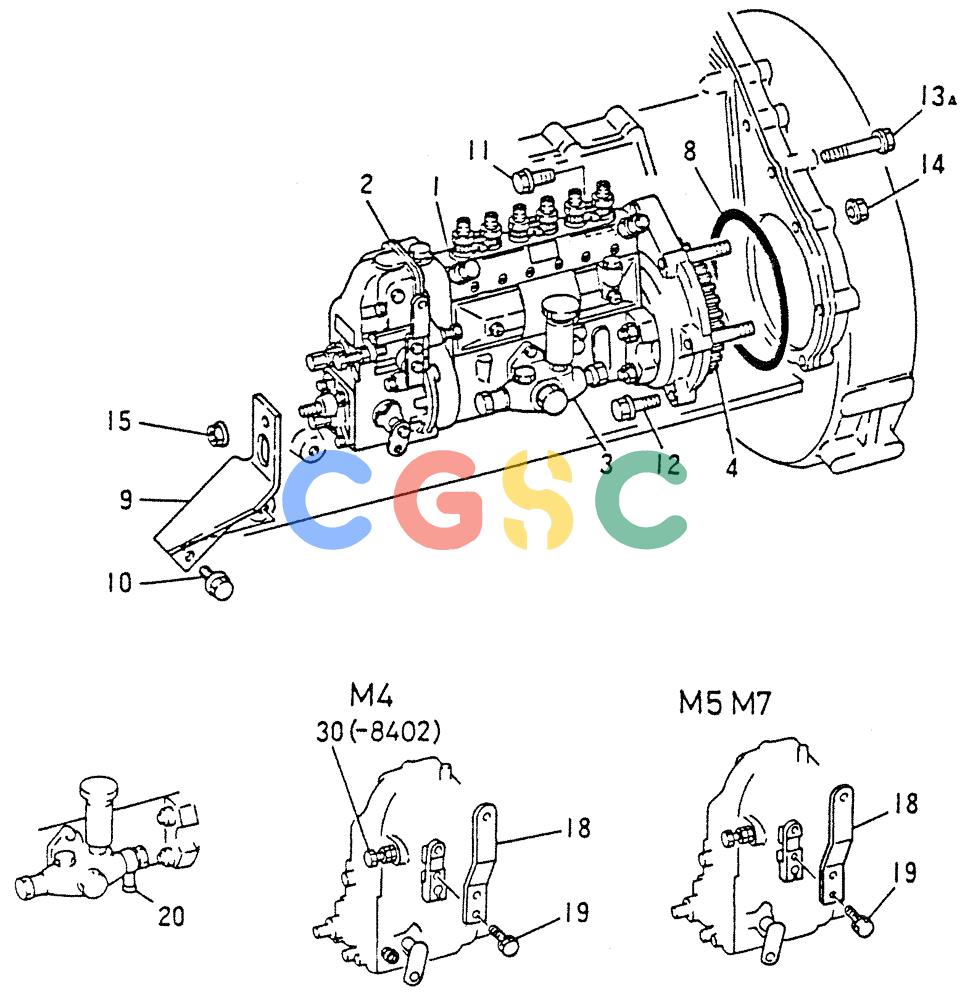 神钢零件查询(6D15) - MITSUBISHI DIESEL ENGINES - K907D & K907LC EXCAVATORS (1/86-12/06) (03-002) - FUEL INJECTION PUMP GENERAL (PN ME039660) Kobelco