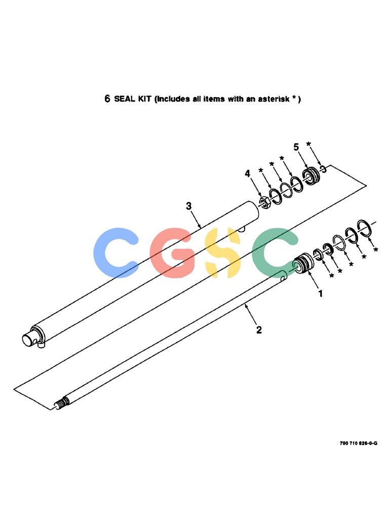 凯斯零件查询(8465) - CASE IH AUTO ROUND BALER (1/91-12/97) (8-26) - HYDRAULIC CYLINDER ASSEMBLY, TAILGATE, 700710626 HYDRAULIC CYL. COMPLETE,1-3/4" BORE X 32" STROKE Case Agriculture