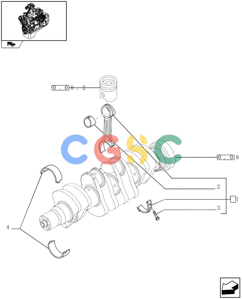 神钢零件查询(F4GE9484A J601) - ENGINE - 504103783 - 920019898 (1/13-) (0.08.1) - CONNECTING ROD (504264407) Kobelco