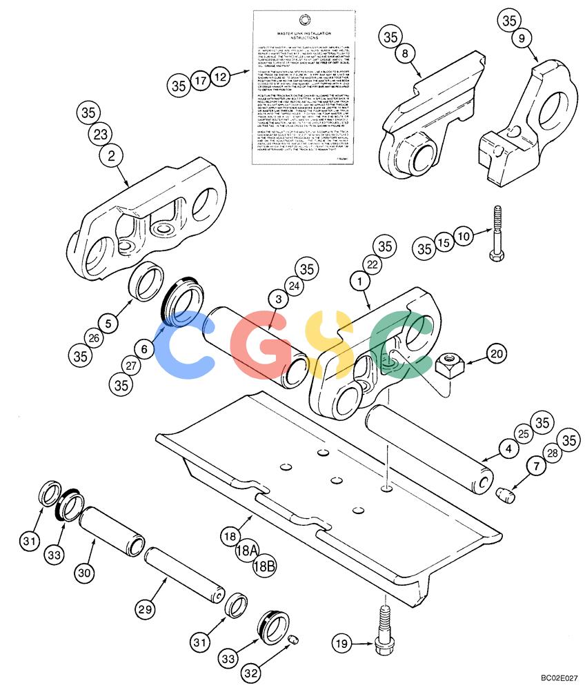 纽荷兰零件查询(DC75) - CRAWLER DOZER (8/04-) (05-10) - TRACK CHAIN, SEALED AND LUBRICATED New Holland Constructuion