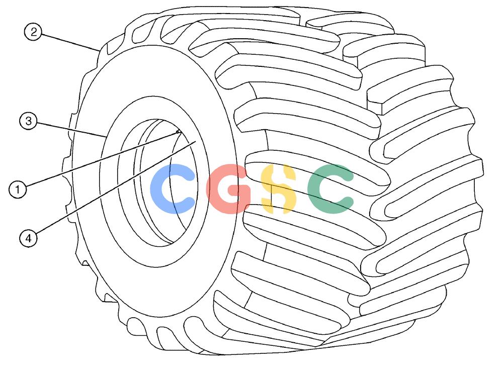 凯斯零件查询(FLX3510) - FLOATER (8/04-8/06) (05-002[02]) - FRONT TIRE GROUP (TIRE ASSEMBLY, 66 X 43, 16P, XT GY) Case Agriculture