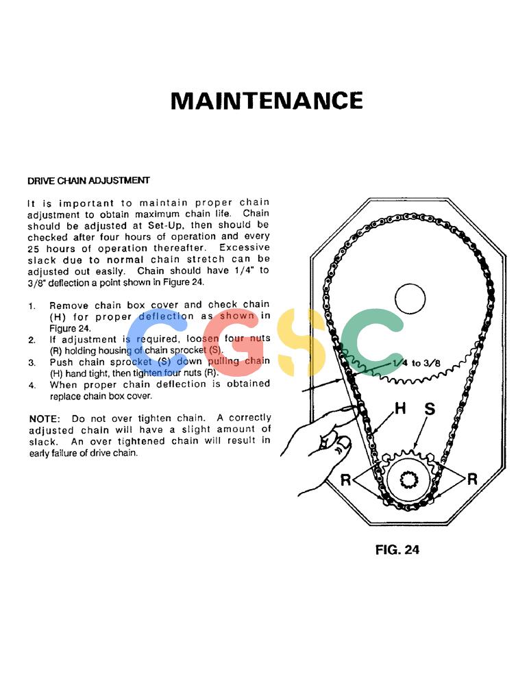 凯斯零件查询(56FTS) - CASE SNOW THROWER (1/86-12/92) (24) - MAINTENANCE Case Agriculture