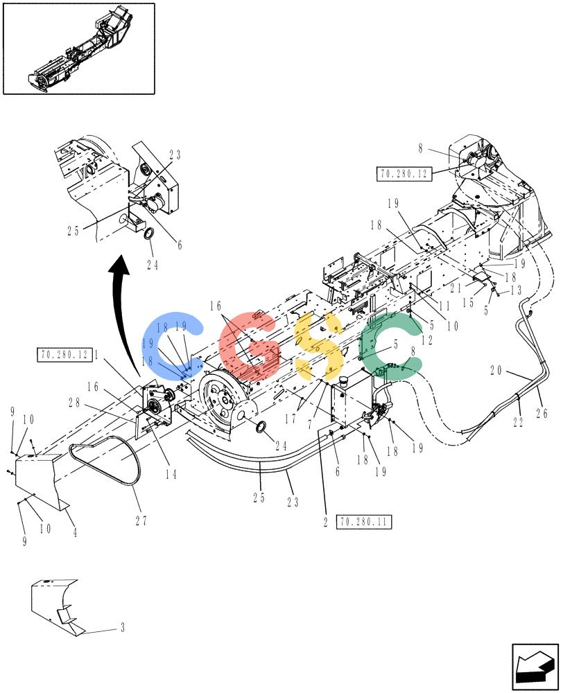 凯斯零件查询(BTX11) - CASE IH BALE THROWER (1/02-) (70.280.10) - HYDRAULICS Case Agriculture