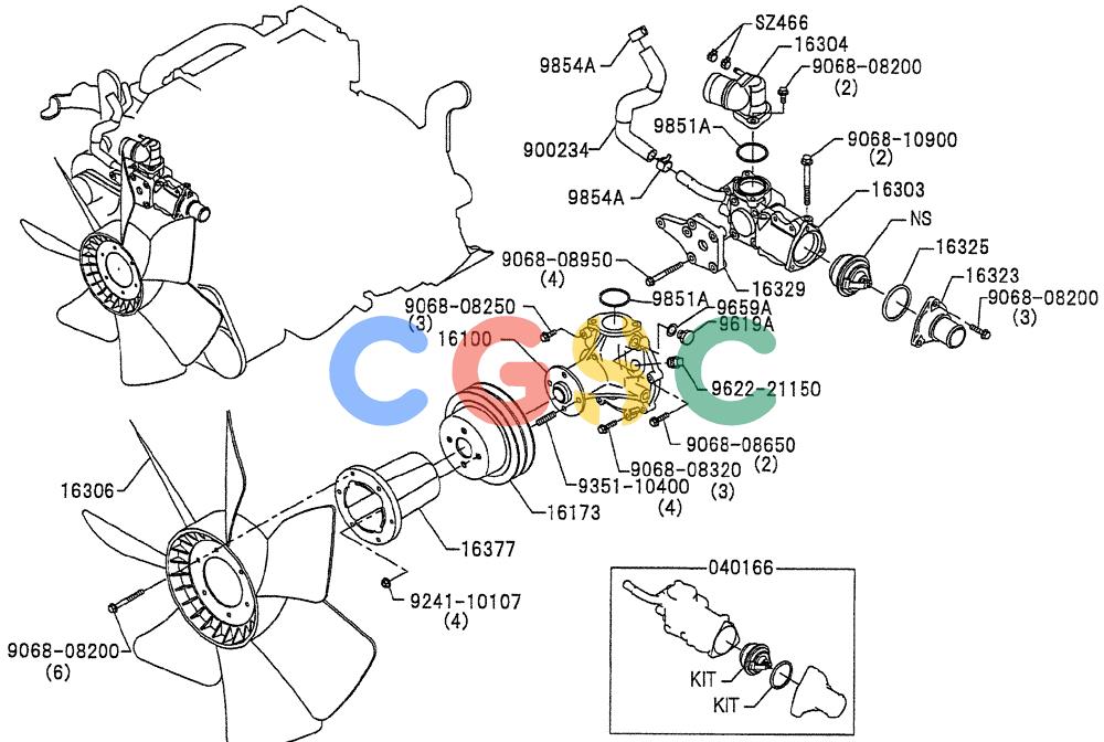 纽荷兰零件查询(E235BSRNLC) - CRAWLER EXCAVATOR ASN YU05-02001 (10-013) - COOLING SYSTEM New Holland Constructuion
