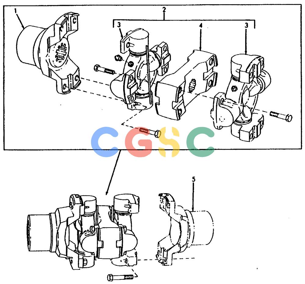纽荷兰零件查询(65B) - MOTORGRADERS (B3.16[001]) - U-JOINT ASSEMBLY New Holland Constructuion