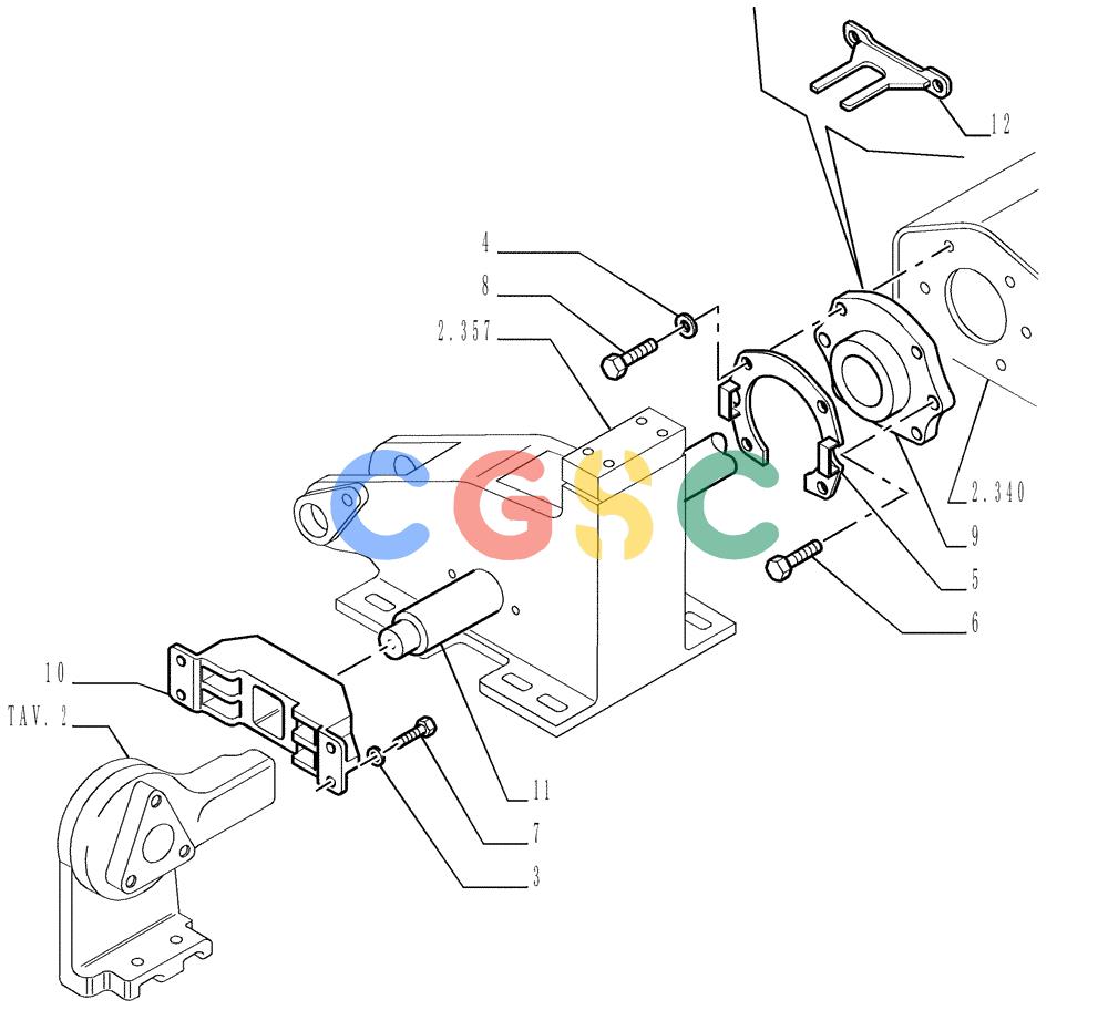 纽荷兰零件查询(DC150LT) - CRAWLER DOZER (6/00-) (2.346[04]) - TRACK IDLER - YOKE New Holland Constructuion