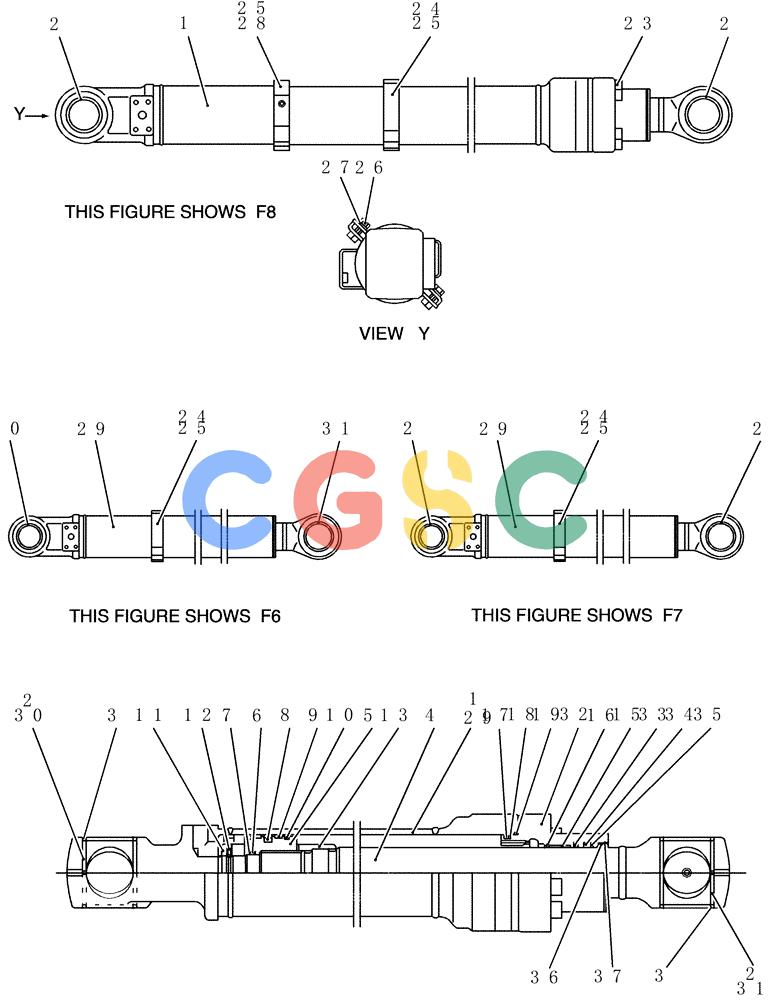 神钢零件查询(200-8) - EXCAVATOR S/N YN11-45001 - (1/06-12/09) (HC710-01-1) - CYLINDER ASSY, BUCKET Kobelco
