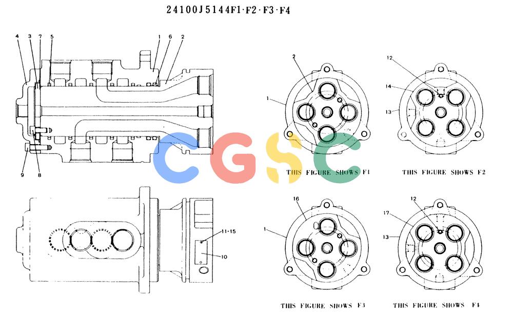 神钢零件查询(K909LC) - MARK II EXCAVATOR ASN LL1488 (1/87-12/03) (11-051) - JOINT ASSY SWIVEL Kobelco