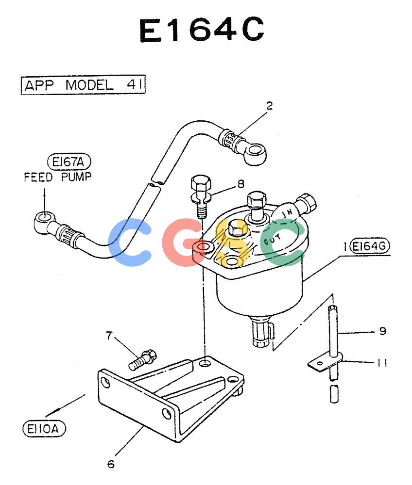 神钢零件查询(NE6(T)04) - NISSAN DIESEL ENGINE (1/86-12/98) (05-007[01]) - STRAINER FUEL (FITTING PARTS) Kobelco