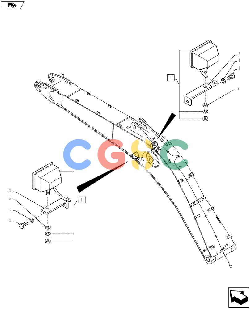 神钢零件查询(SK170 ACERA M-9) - CRAWLER EXCAVATOR - TIER 3 NON-REGULATED (1/12-12/13) (55.404.AL) - LIGHT, BOOM Kobelco