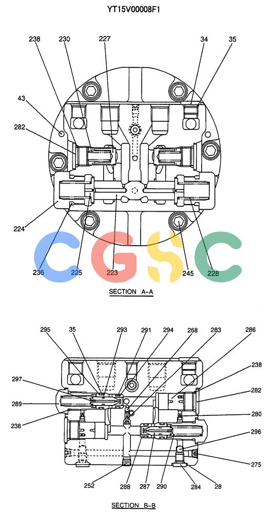 纽荷兰零件查询(E70SR) - MIDI CRAWLER EXCAVATOR ASN YT04-07175 (07-024[02]) - MOTOR ASSY (PROPELLING) New Holland Constructuion