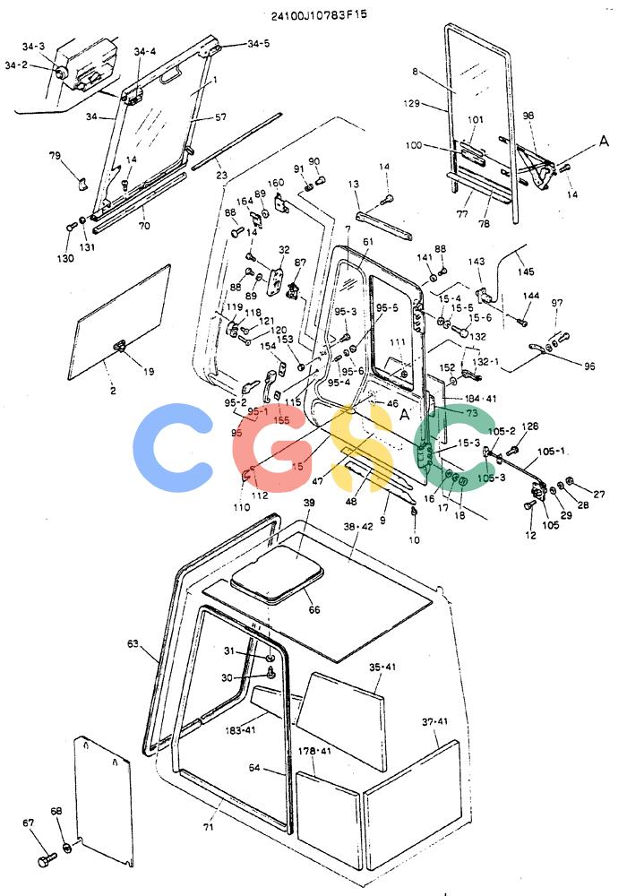 神钢零件查询(MD320BLC) - EXCAVATOR BTW YC0301 - YC0747 (1/80-12/06) (02-002[02]) - CAB ASSY Kobelco