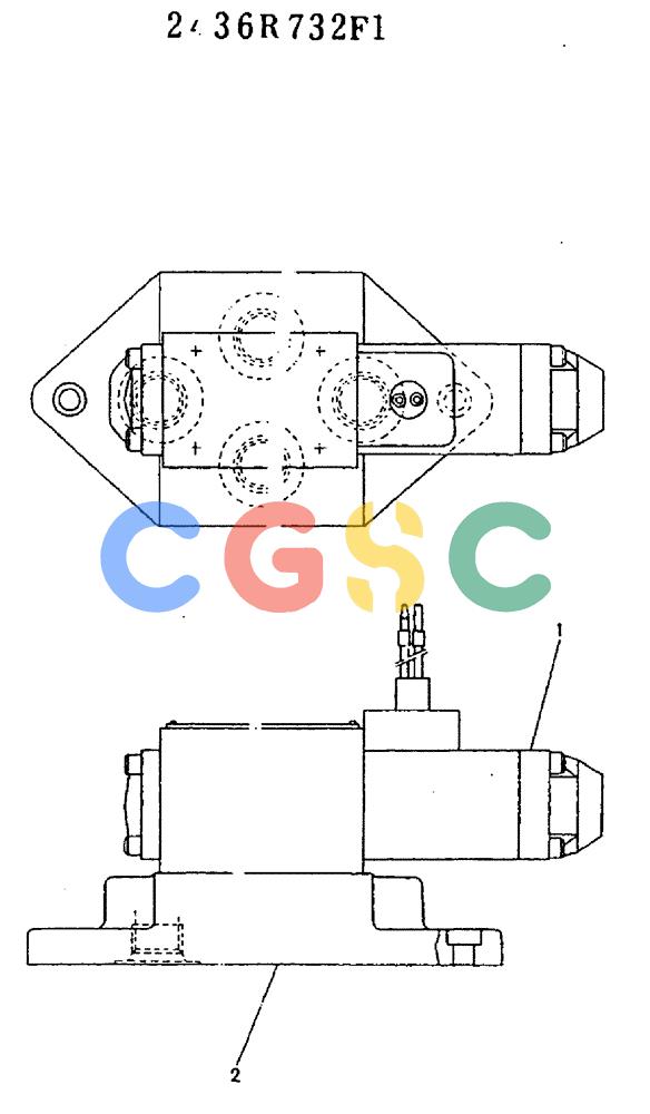 神钢零件查询(MD320BLC) - EXCAVATOR BTW YC0301 - YC0747 (1/80-12/06) (11-003) - VALVE ASSY, SOLENOID 2436R732 F1 Kobelco