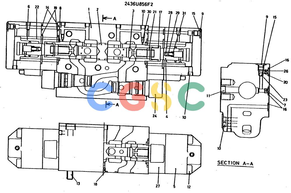 神钢零件查询(MD400LC) - EXCAVATOR BTW YS0101 - YS0200 (1/80-12/06) (09-024) - VALVE ASSY, COUNTER-BALLANCE Kobelco