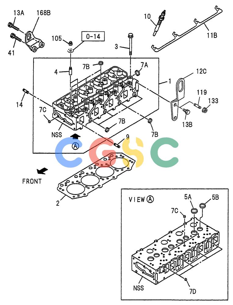 纽荷兰零件查询(E70SR) - MIDI CRAWLER EXCAVATOR ASN YT04-07175 (08-003) - CYLINDER HEAD New Holland Constructuion