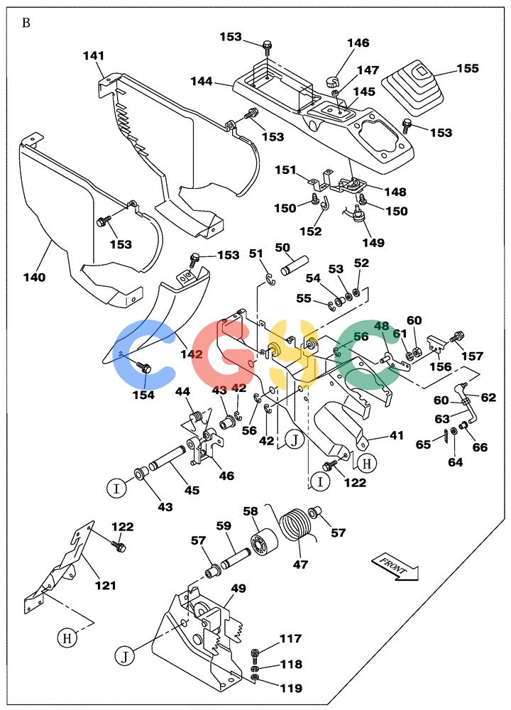 纽荷兰零件查询(E805) - CRAWLER EXCAVATOR TIER 3 (7/06-) (09-029-00[01]) - OPERATORS COMPARTMENT - HAND CONTROL ARM, RIGHT New Holland Constructuion