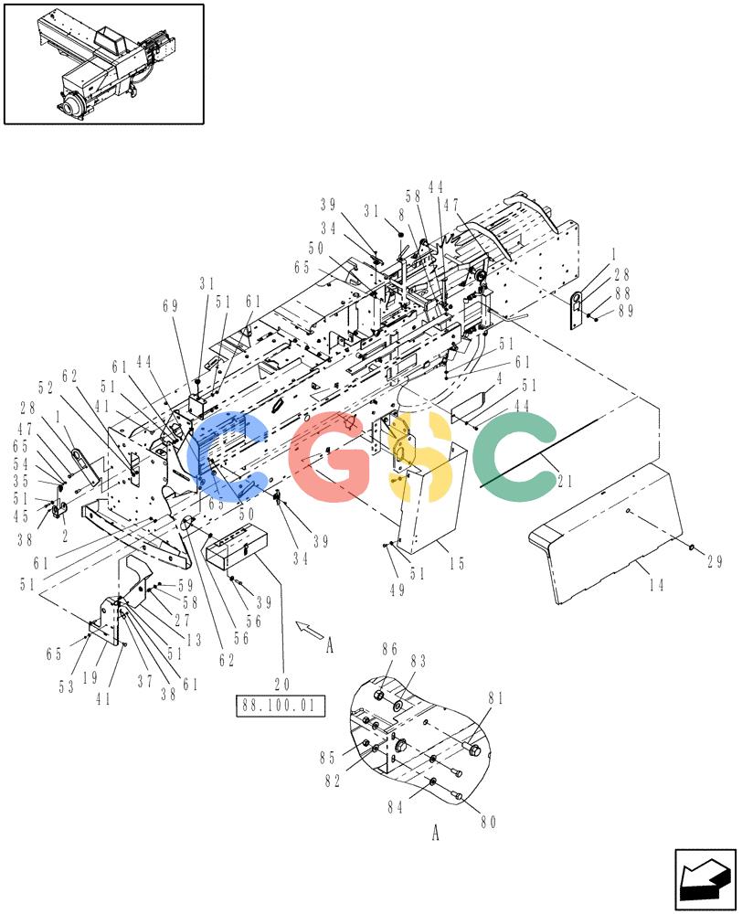 凯斯零件查询(SB541C) - SMALL SQUARE BALER (9/09-12/10) (90.105.61) - SHIELDS, LH, SB541 AUSTRALIA Case Agriculture