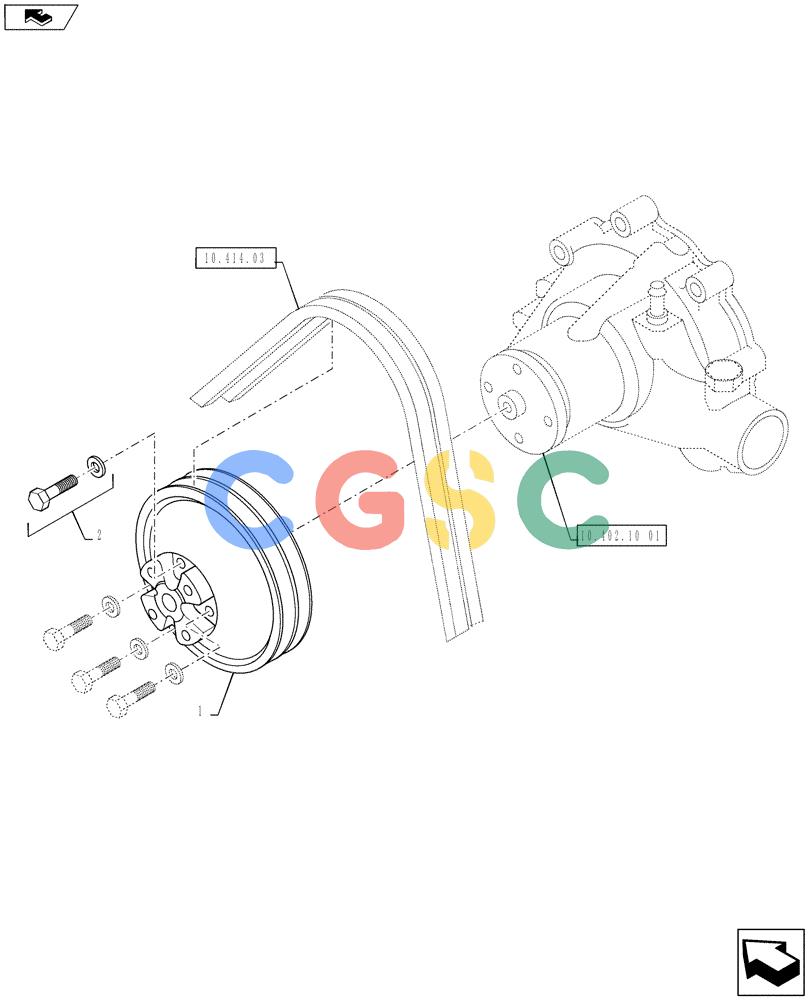 神钢零件查询(ED160 BLADE) - HYDRAULIC EXCAVATOR - ASN LH02-01501 (9/12-12/13) (10.414.BC[01]) - WATER PUMP PULLEY Kobelco