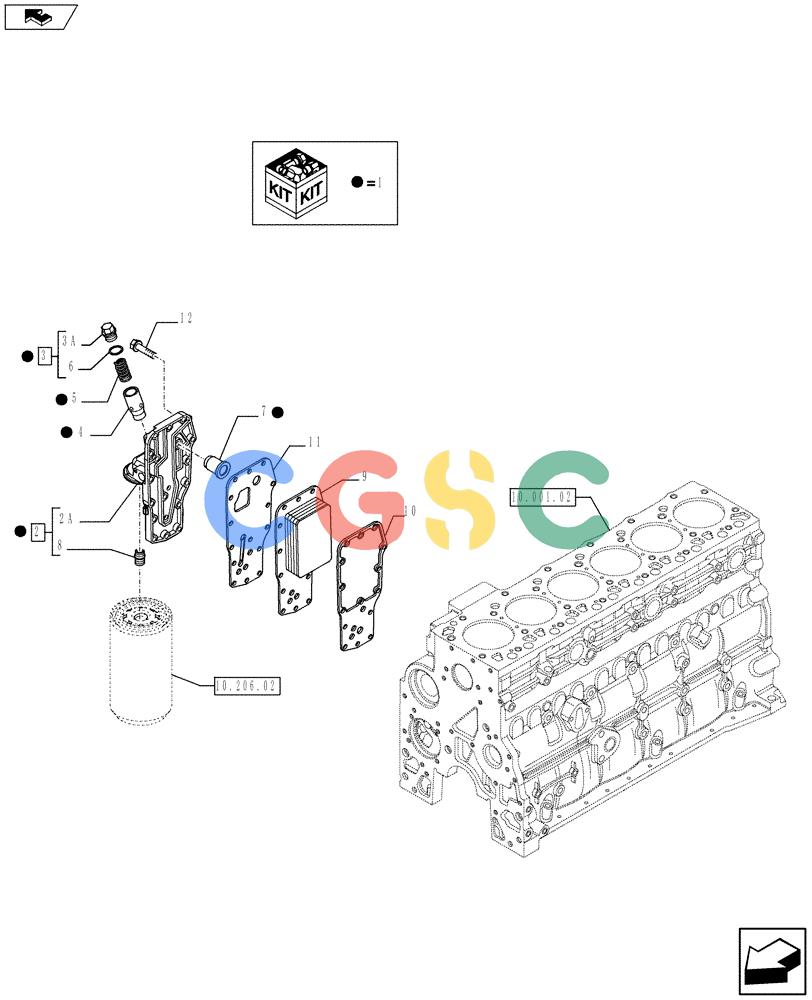 神钢零件查询(F4GE9684D J604) - ENGINE 5801385853 - 84369830 (1/07-12/11) (10.408.01) - HEAT EXCHANGER - ENGINE Kobelco