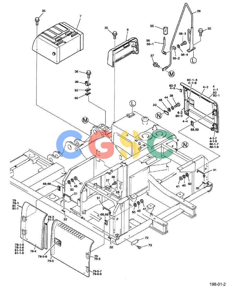 神钢零件查询(ED190LC-6E) - BLADE RUNNER EXCAVATOR/DOZER BTW YL03U0136 - YL03U0292 (1/05-12/06) (01-060[02]) - GUARD INSTALLATION Kobelco